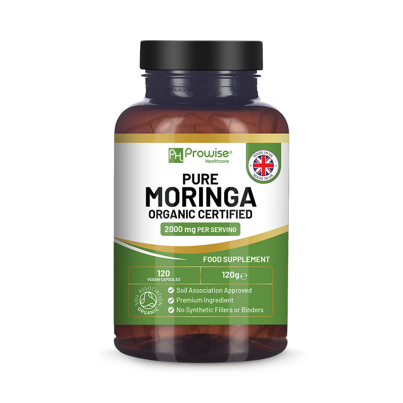 Prowise Healthcare Organic Moringa 2000mg 120 capsules, UK version