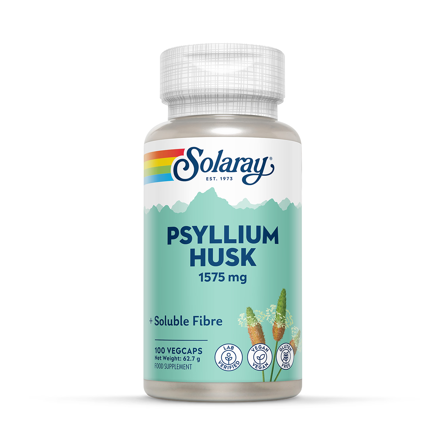 Solaray psyllium husk 1575mg capsules 100 count (British brand)