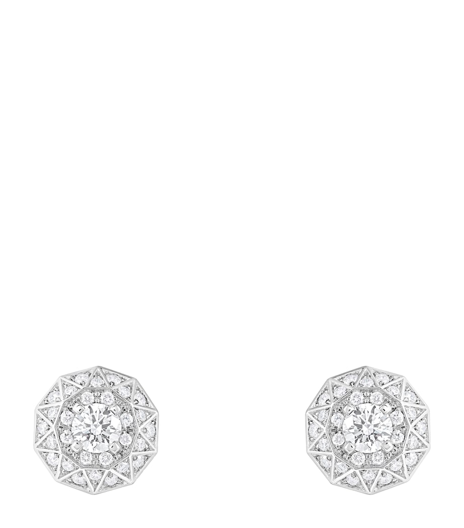 Boucheron white gold diamond Etoile de Paris stud earrings, UK version