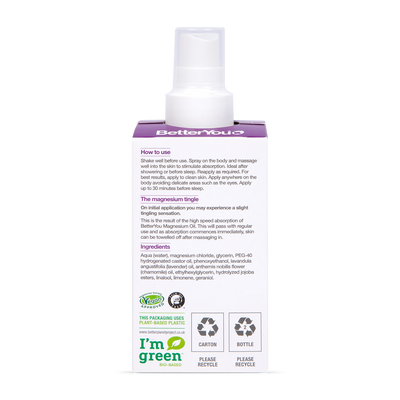 BetterYou Magnesium Sleep Spray Lavendel Körperspray 100ml