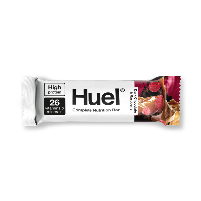 Huel nutrition bar dark chocolate raspberry 55g - British product