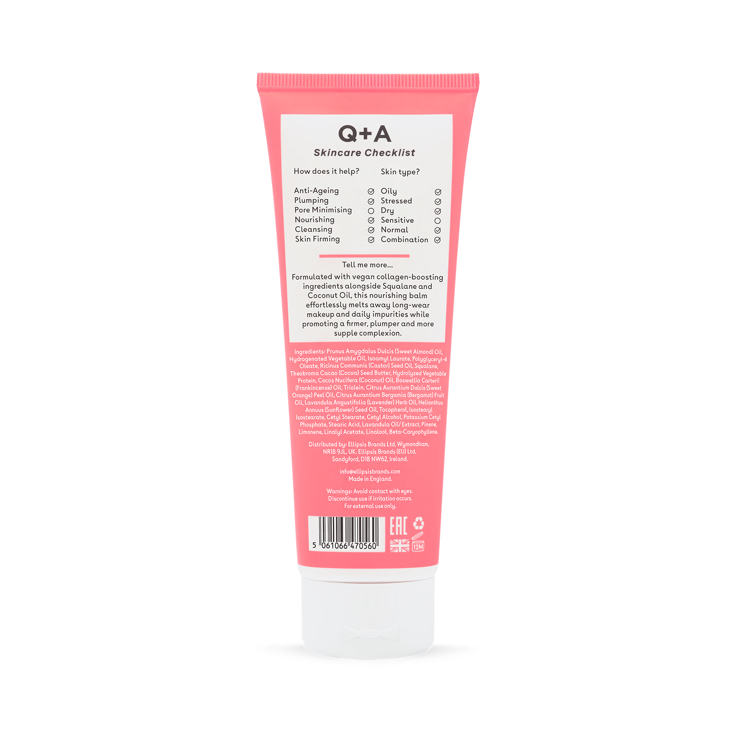 Q+A Collagen Cleansing Balm 125ml, UK version