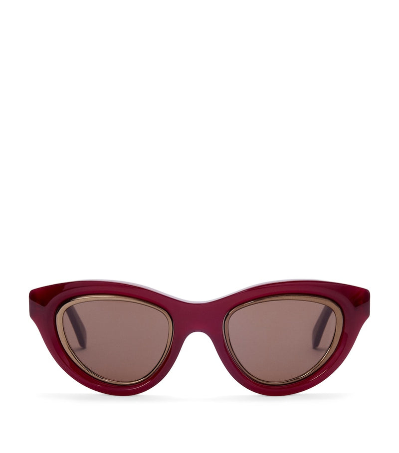 LOEWE mini cat-eye acetate sunglasses with Anagram - British product