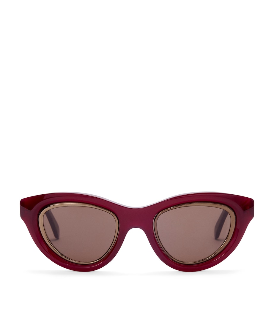 LOEWE mini cat-eye acetate sunglasses with Anagram - British product