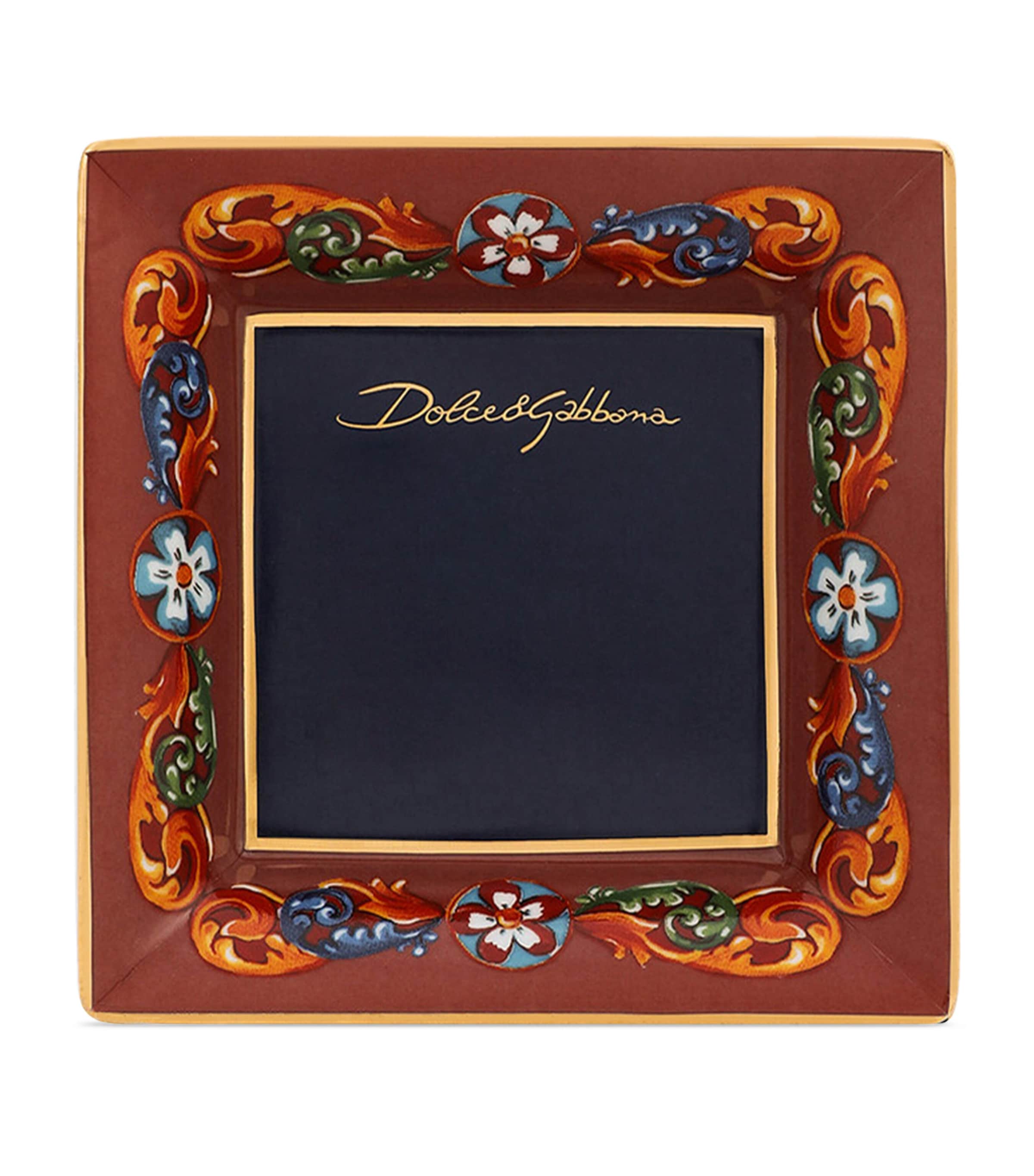 Dolce&Gabbana Casa decorative square plates Carretto design 10cm - British product