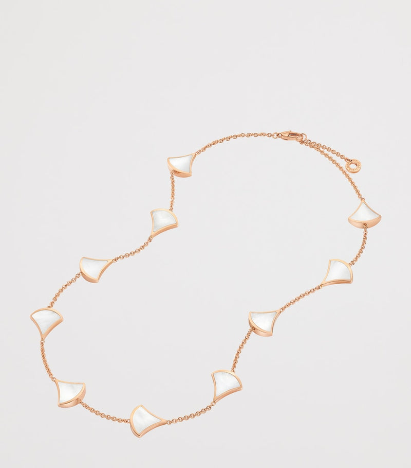 Bvlgari rose gold mother-of-pearl necklace (British brand)