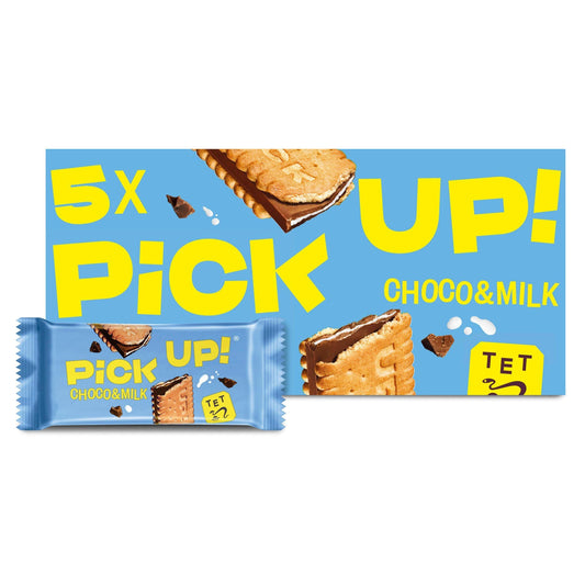 Bahlsen Pick Up Choco & Milk Chocolate Biscuit Bars x5