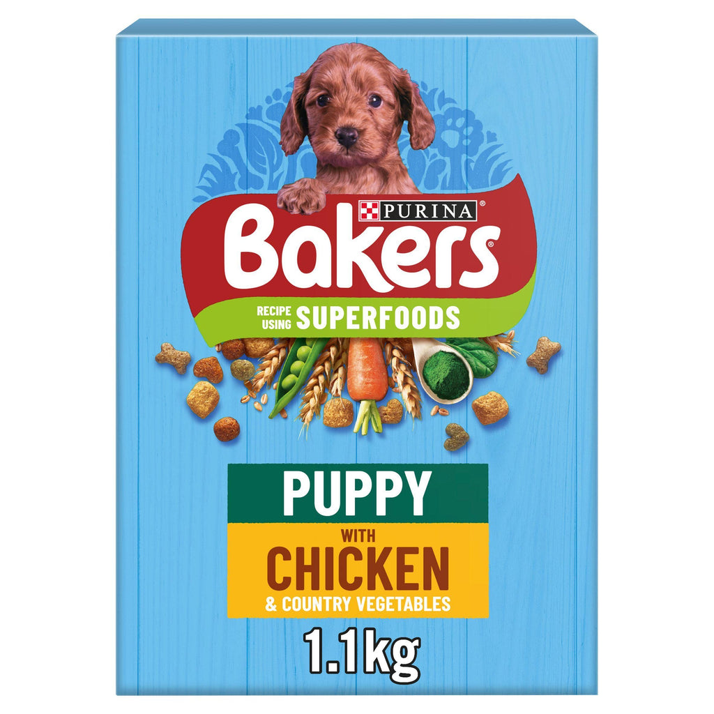 Bakers Puppy Dry Dog Food Chicken and Veg 1.1kg