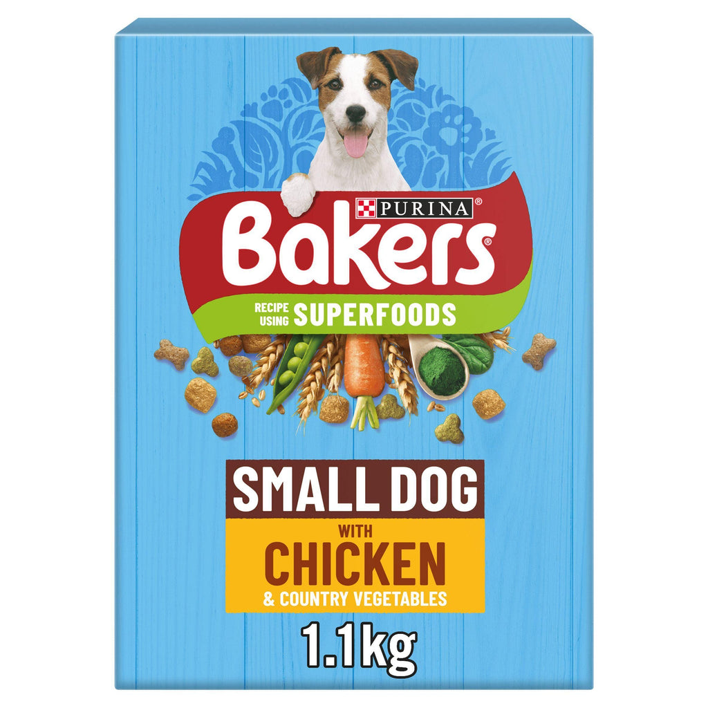 Bakers Small Dry Dog Food Chicken and Veg 1.1kg