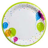 Balloons Compostable Paper Plate 22cm