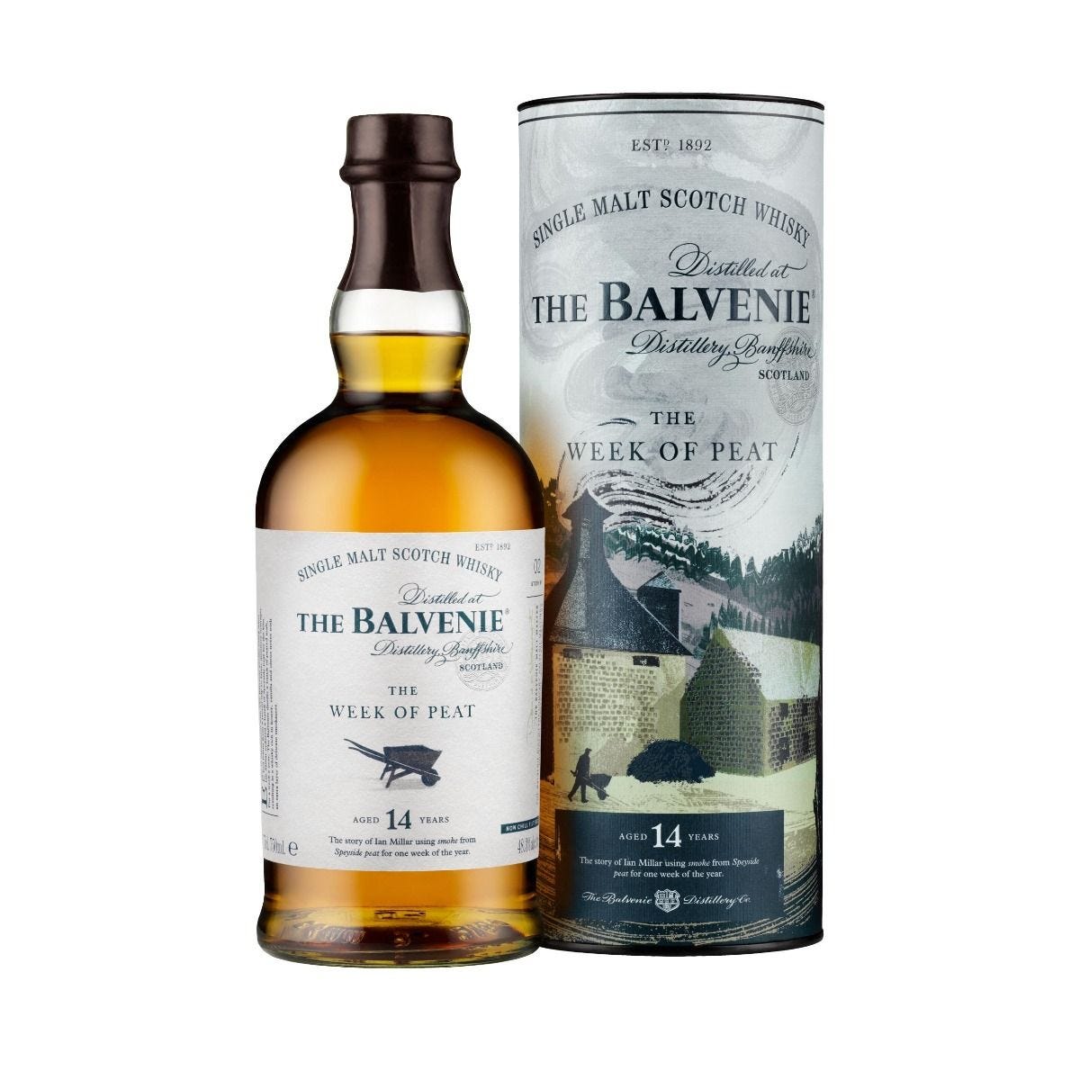 The Balvenie Peat Week 14 year old single malt scotch whisky 70cl (British brand)