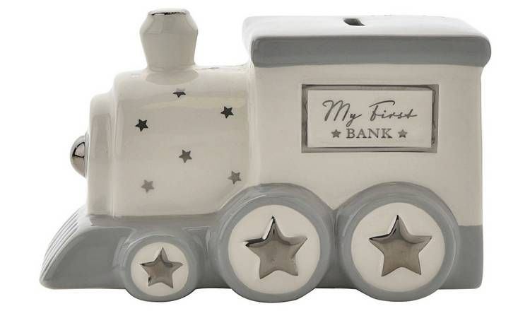 Bambino Train Shaped Ceramic Money Box