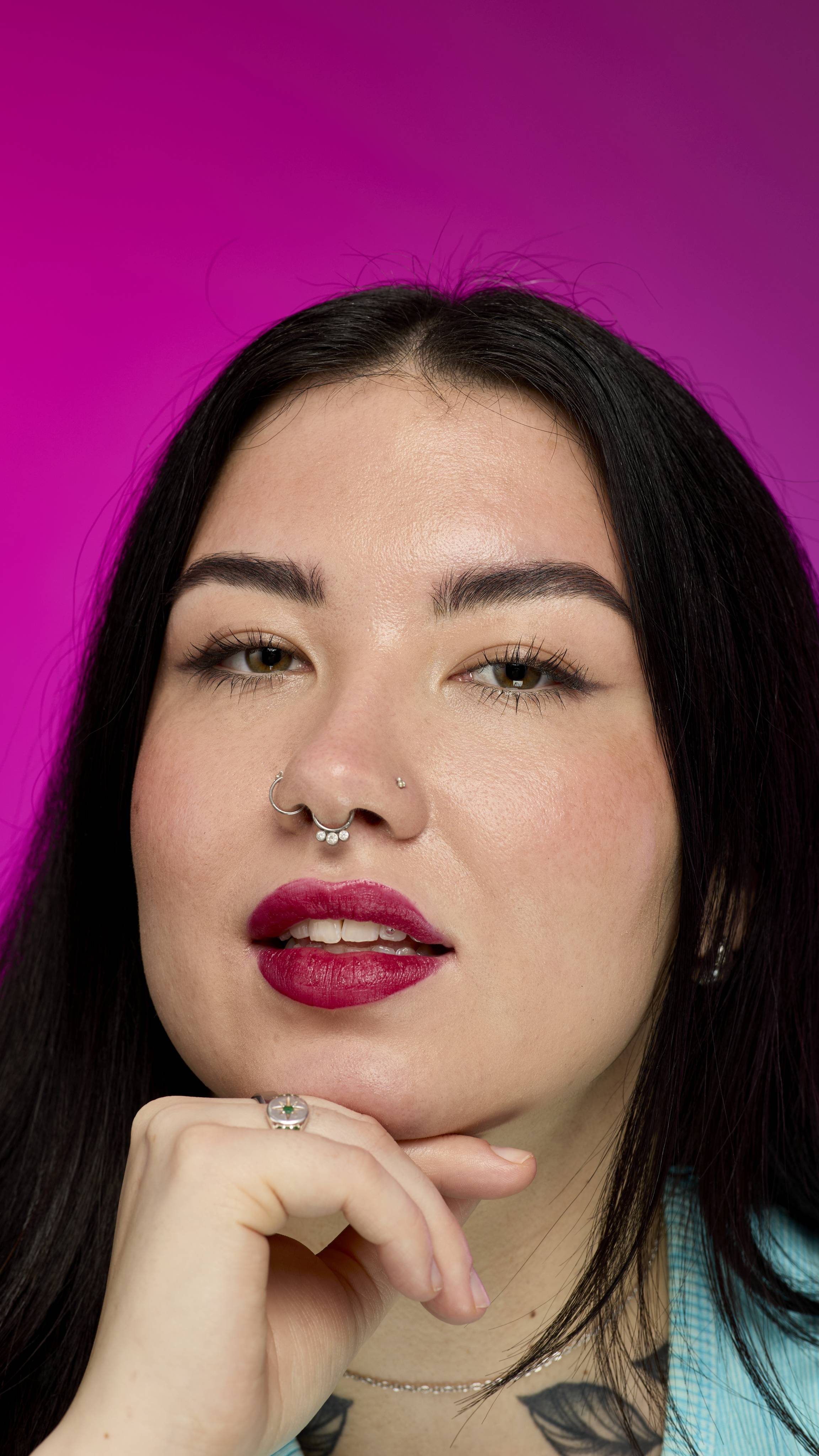 Lush Banger Lipstick in berry shade with dewy finish, (British brand)
