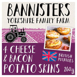 Bannisters Farm 4 Cheese & Bacon Baked Potato Skins   260g