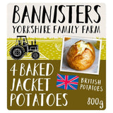 Bannisters Farm 4 Ready Baked Jacket Potatoes   800g