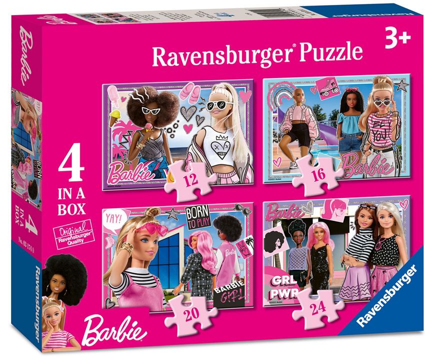 Barbie 4 in a Box Jigsaw Puzzles