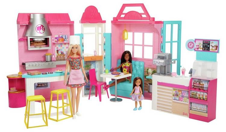 Barbie Cook 'n Grill Restaurant Playset with 3 Dolls