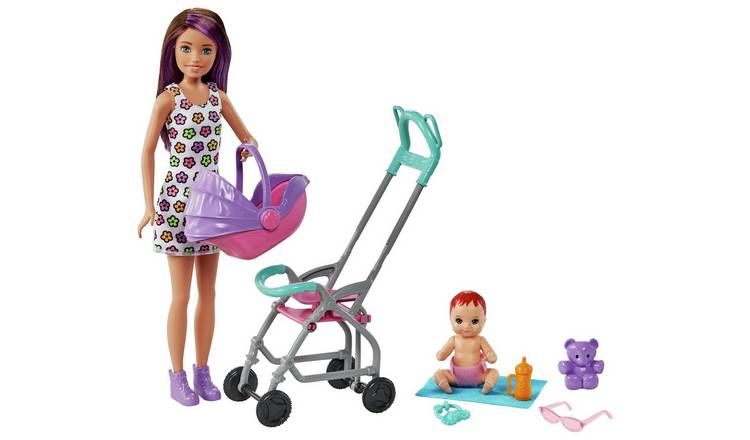 Barbie Skipper Babysitters Pushchair Playset and Dolls