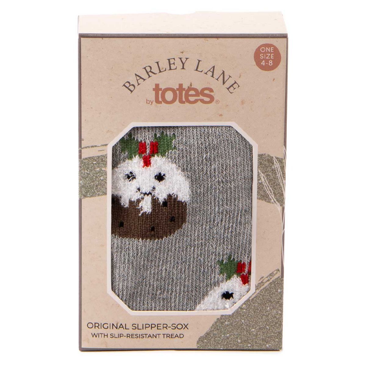 Barley Lane by Totes Christmas Pudding Slipper Socks - McGrocer