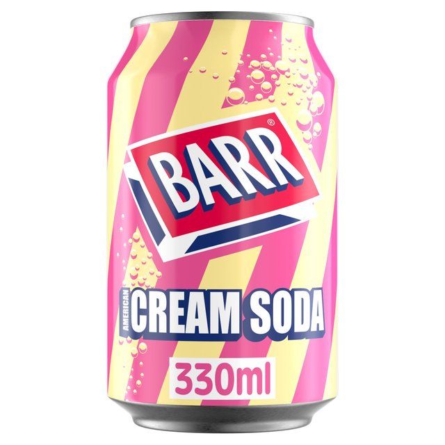 Barr American Cream Soda 24x330ml Cans   24 x 330ml