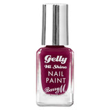Barry M gelly hi shine nail paint plum jam 10ml - McGrocer