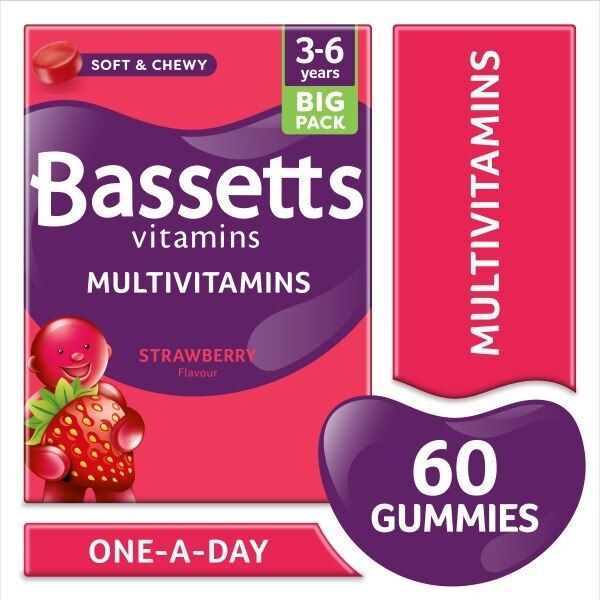 Bassetts Vitamins Multivitamins Strawberry 3-6 Years 60s