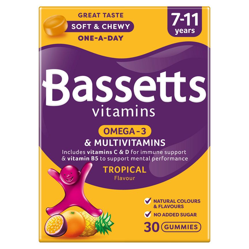 Bassetts Vitamins Multivitamins Tropical Flavour 7-11 Years Soft & Chewies