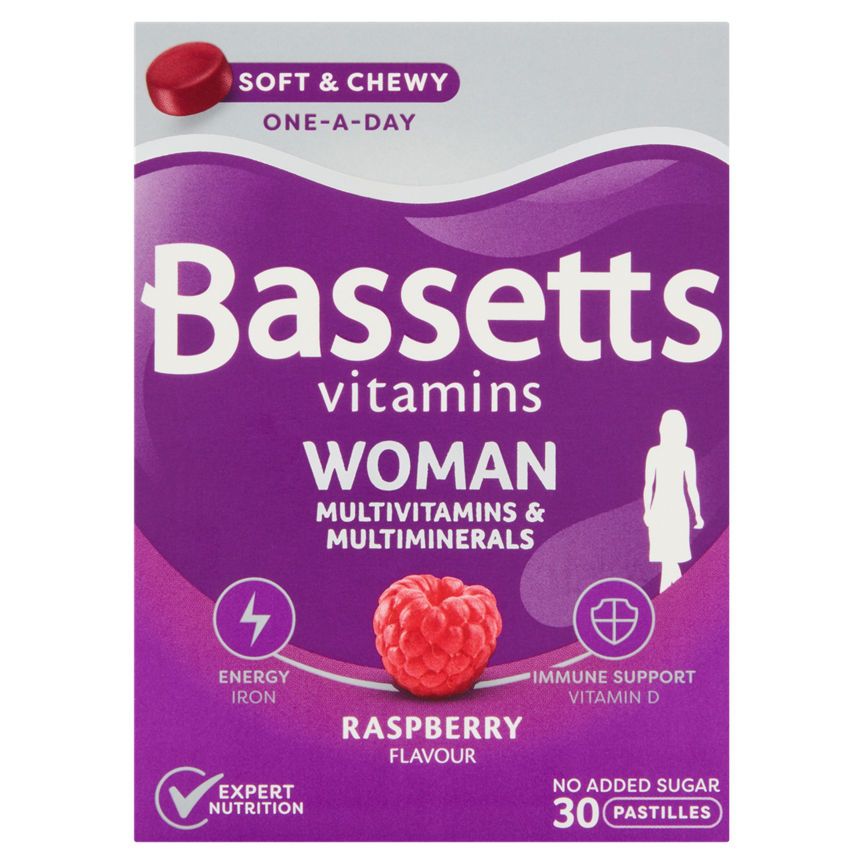 Bassetts Vitamins Woman Multivitamins & Multiminerals Raspberry Flavour 30 Pastilles