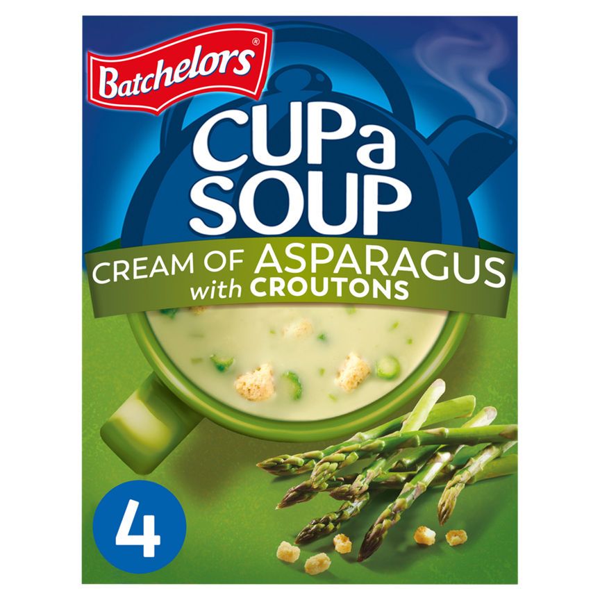 Batchelors Cup A Soup Cream of Asparagus 4 Instant Soup Sachets