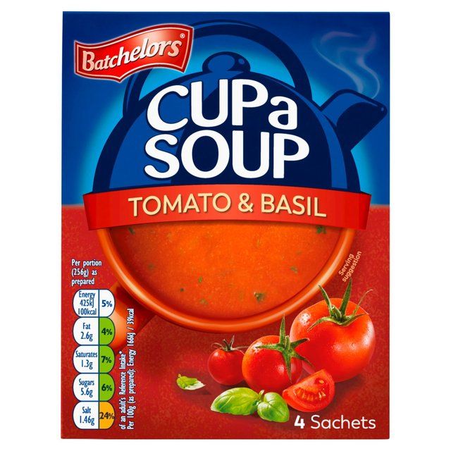 Batchelors Cup A Soup Tomato & Basil   4 x 26g