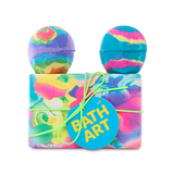 Lush Bath Art Gift with fruity bath bombs, imported from the UK