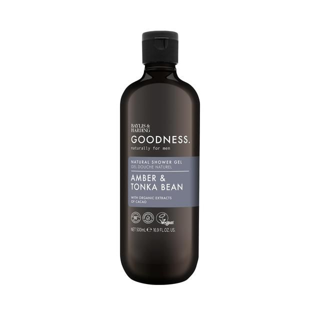 Baylis & Harding Goodness Men's Shower Gel - Amber & Tonka Bean   500ml