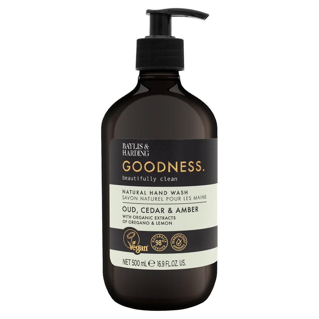 Baylis & Harding Goodness Oud & Cedar Natural Hand Wash 500ml