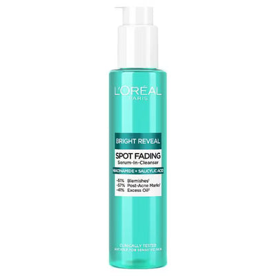 Superdrug L'Oréal Paris Bright Reveal Spot Fading Serum-In-Cleanser Face Wash Cleanser- Buy online at McGrocer