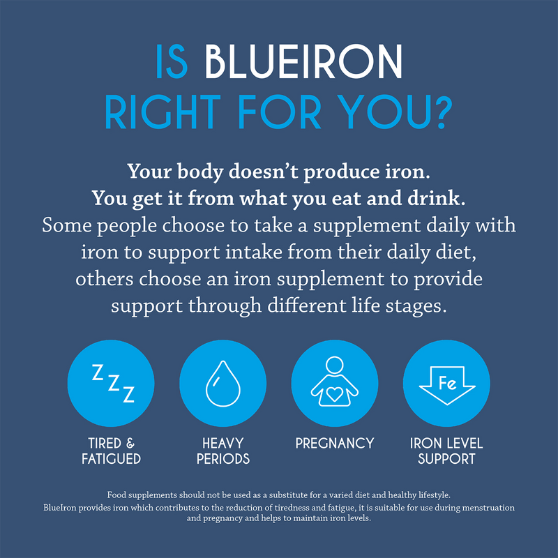 Blueiron liquid iron supplement pear blueberry 250ml - British product