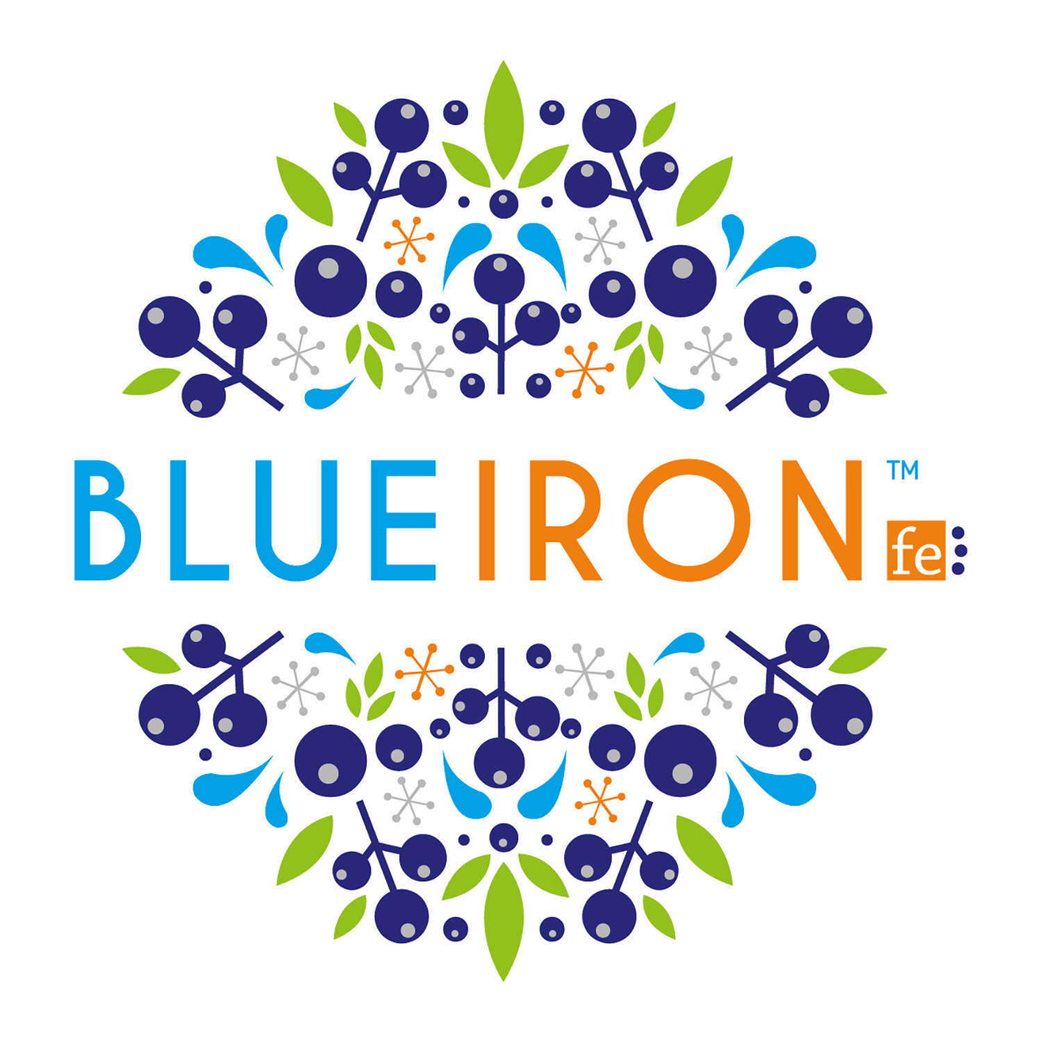 Blueiron liquid iron supplement pear blueberry 250ml - British product