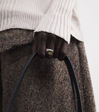 Tom Wood sterling silver and tourmaline mined signet ring (British brand)