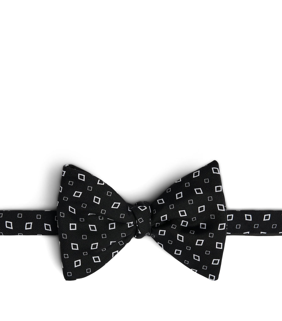 Dunhill mulberry silk printed bow tie - British product