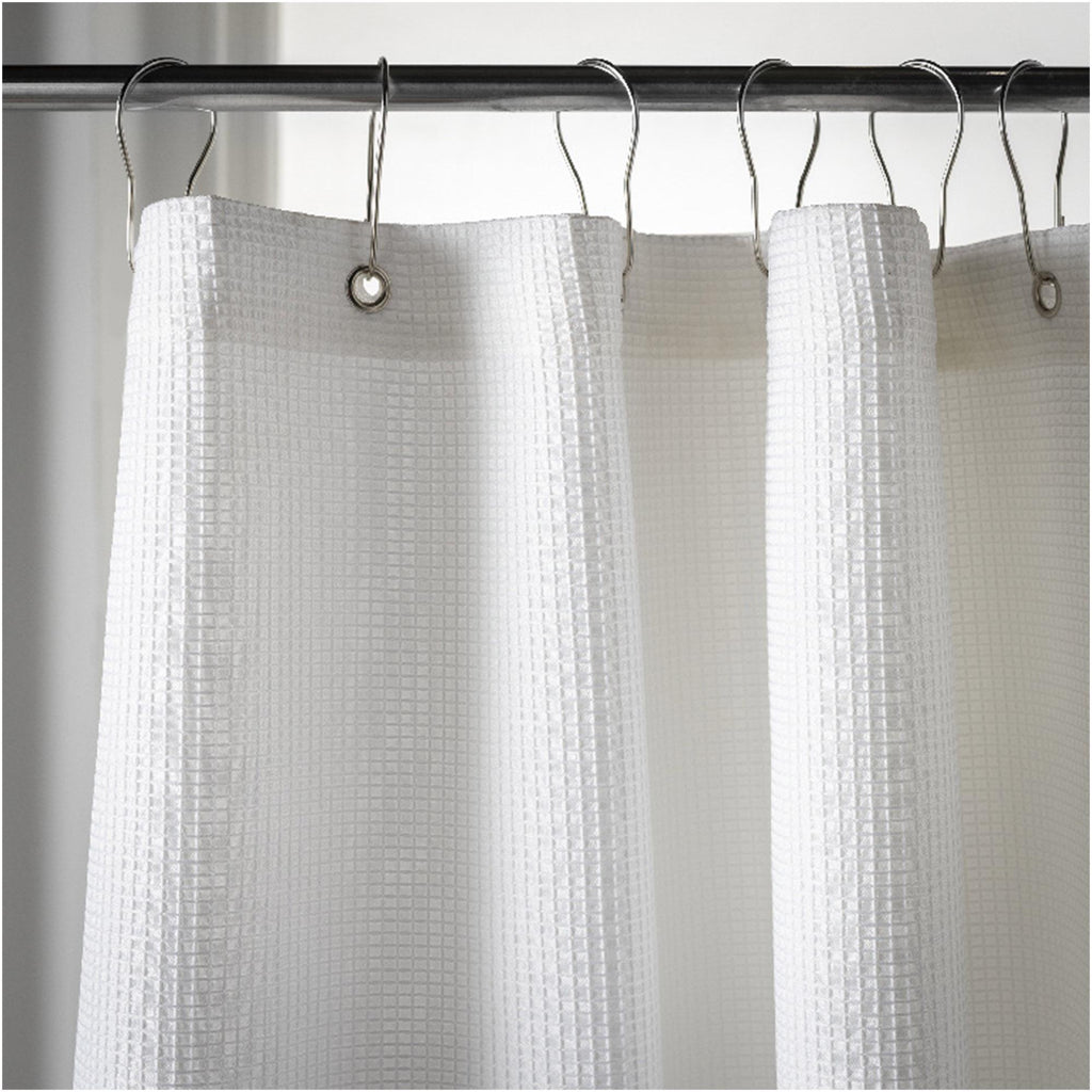 Sainsbury's Home Waffle Shower Curtain White