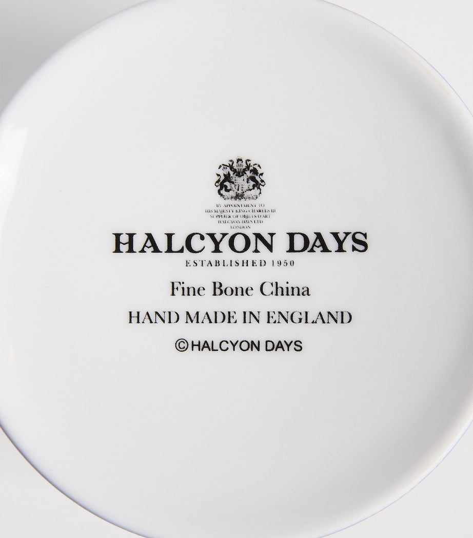 Halcyon Days hearts trellis enamel mug - British product