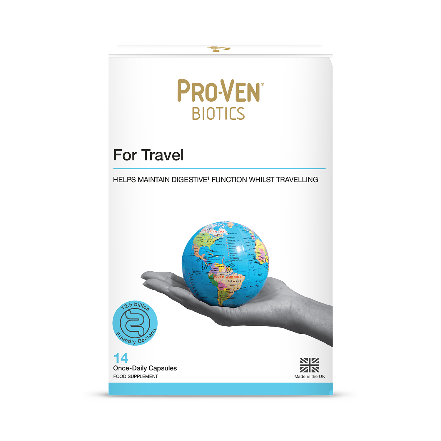 Pro-Ven Biotics travel supplement Calcium & Ginger 14 capsules - British product