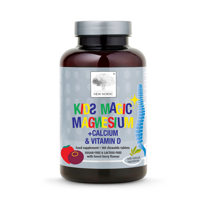 Holland & Barrett New Nordic Kids Magic Magnesium + Calcium & Vitamin D Supplement Tablets 180- Buy online at McGrocer