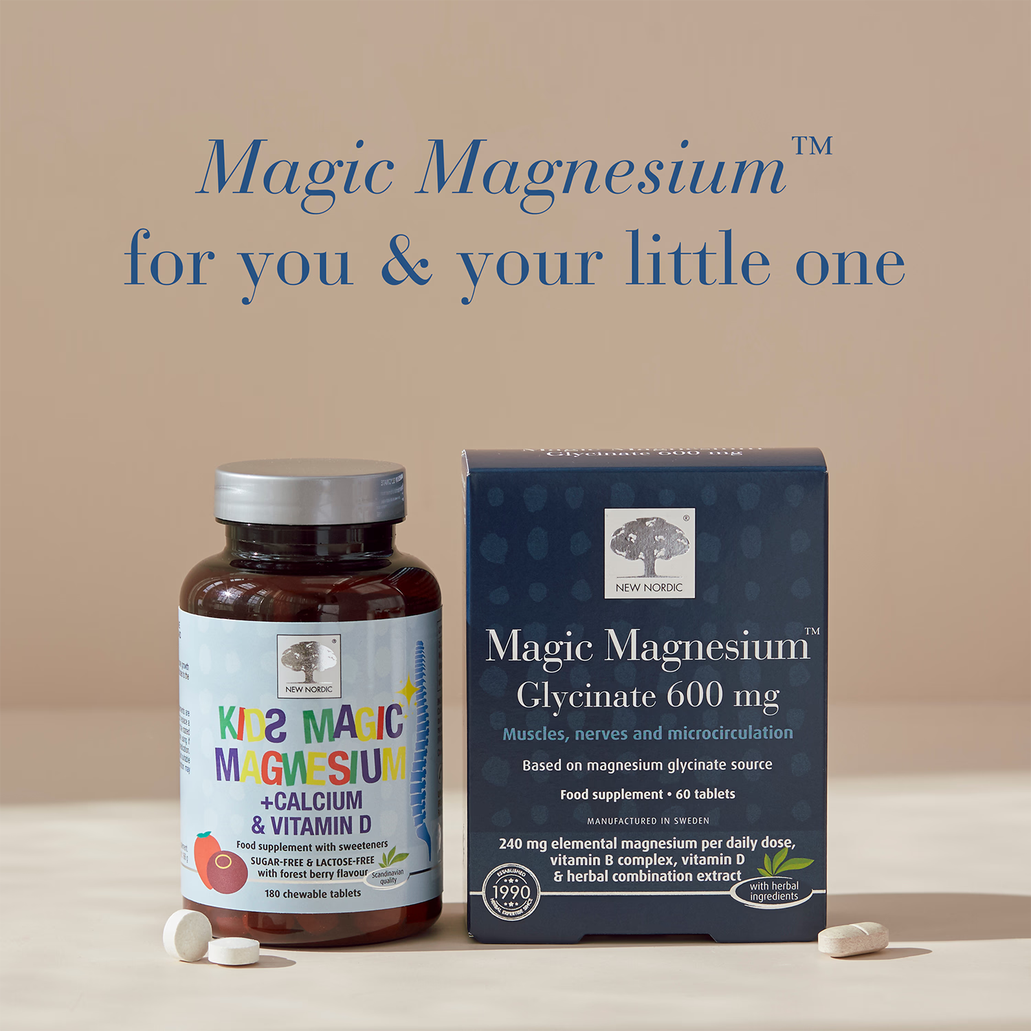 New Nordic Kids Magic Magnesium chewable tablets 180 - British product