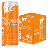 Red Bull Energy Drink Sugar Free Apricot Edition 250ml x4 GOODS Sainsburys   