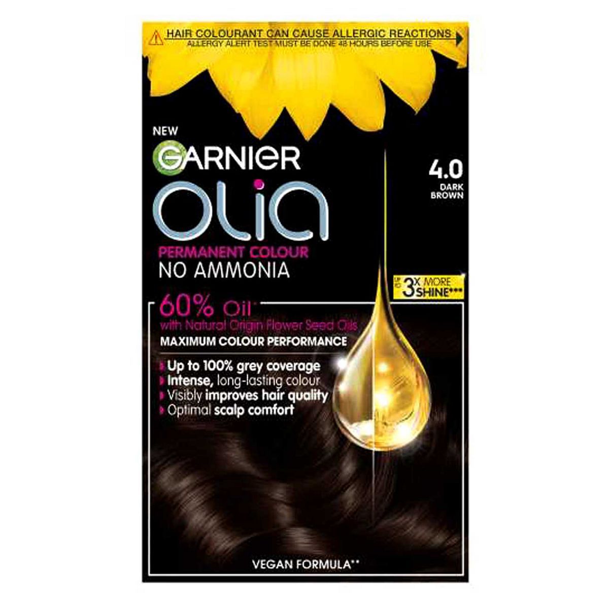 Garnier Olia 4.0 Dark Brown No Ammonia Permanent Hair Dye GOODS Boots   