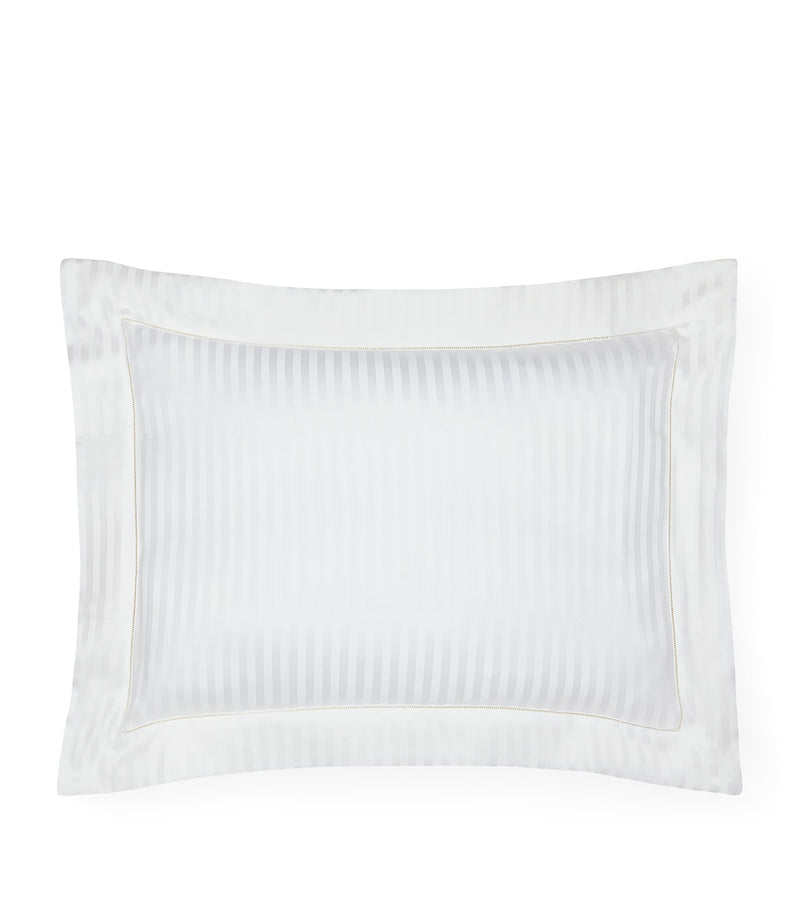 Pratesi Raso Rigato king standard pillowcase 50cm x 90cm, imported from the UK