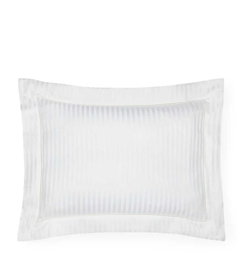 Pratesi Raso Rigato king standard pillowcase 50cm x 90cm, imported from the UK