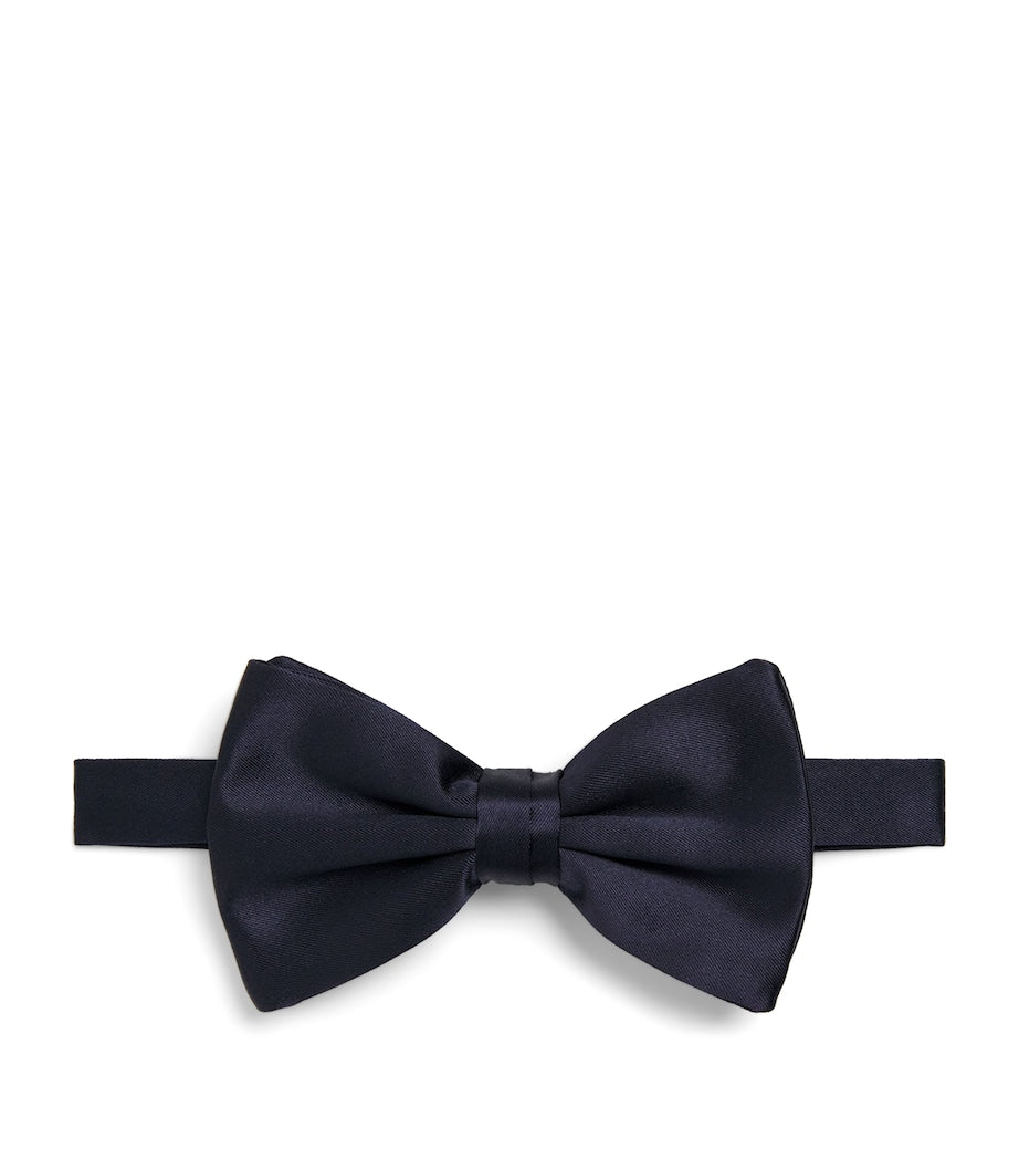 Giorgio Armani large silk pre-tied bowtie - British product