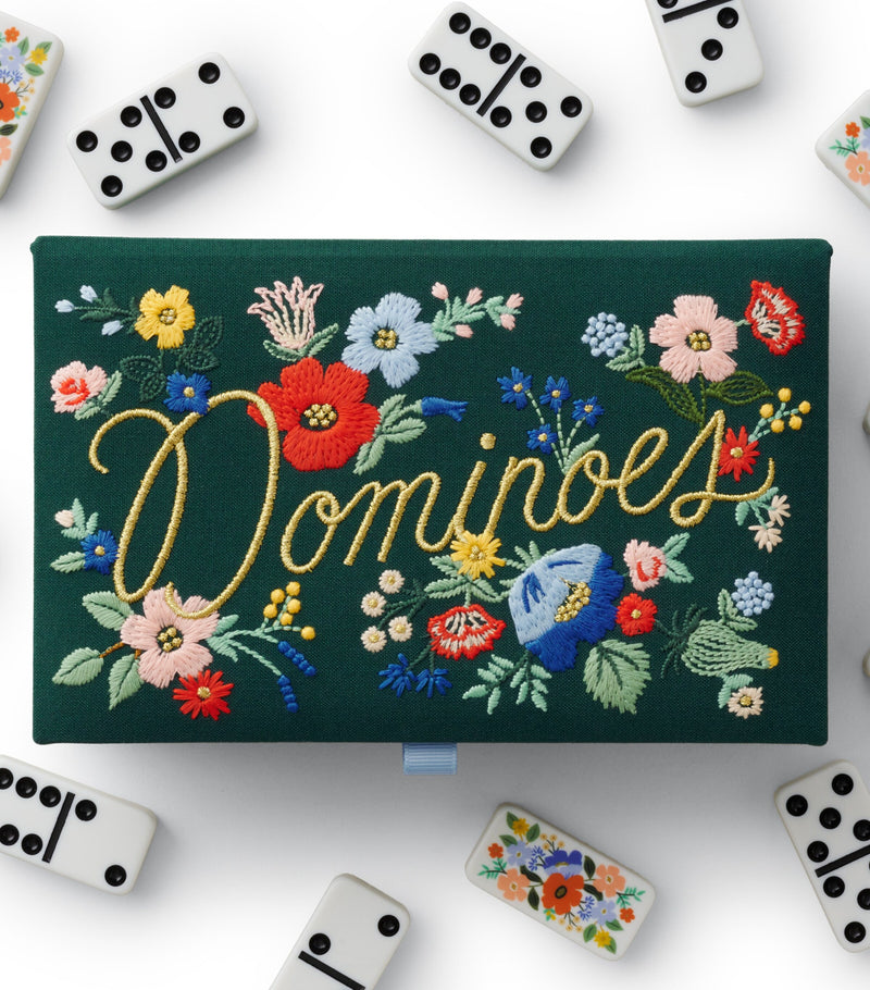 Jeu de dominos Rifle Paper Co. Strawberry Fields, importé du Royaume-Uni