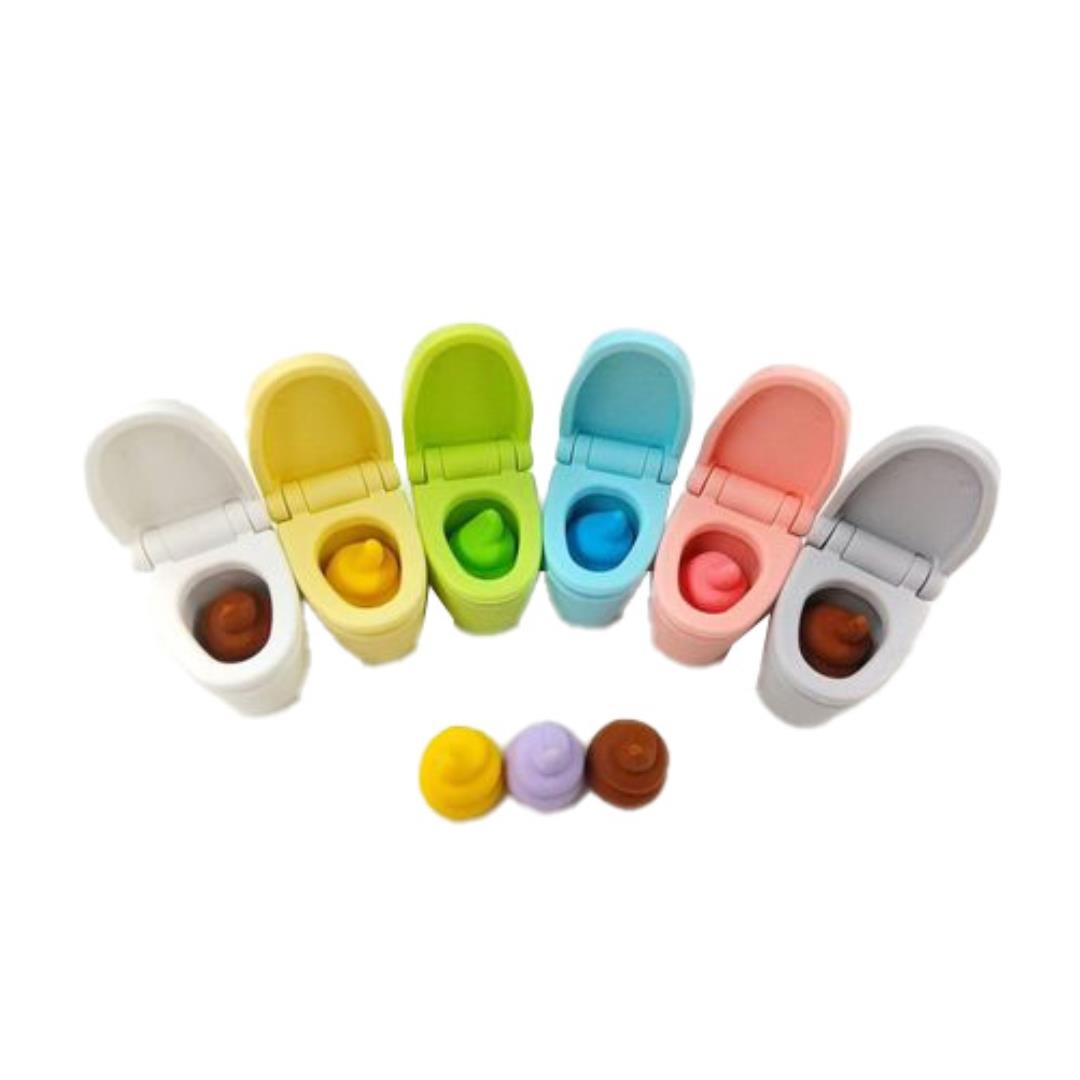 Japanese puzzle eraser toilet set with random design, UK version